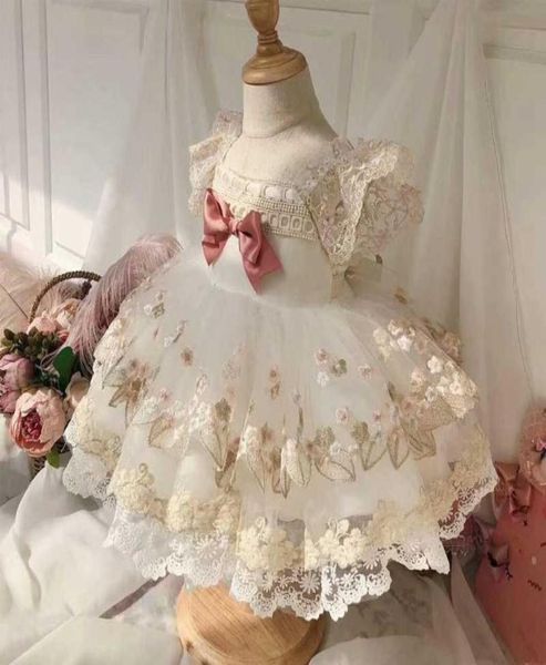 

spanish girls royal dress baby birthday party dresses kids toddler girl lolita princess ball gown infant boutique clothing 2106151022873, Red;yellow