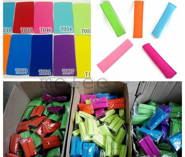 

2016 new neoprene popsicle holders ice cream tubs party drink holders 1554cm ice sleeves zer ice covers 12colors ch9879179