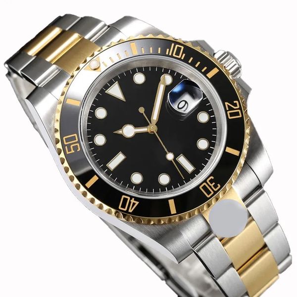 

mens watch designer watches 3135 movement 5a quality submariners automatic mechanical bioceramic luminous montre de luxe watch for man with, Slivery;brown