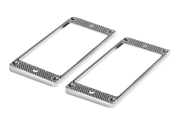 

2 pieces humbucker pickup ring curved frame for lp electric guitar parts silver7309339