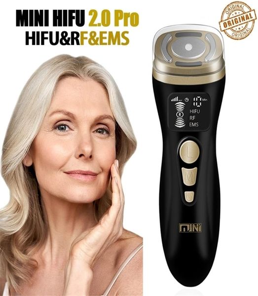 

face care devices mini hifu 2 machine ultrasound rf fadiofrecuencia ems microcurrent lifting skin firming tightening wrinkle remov2697893