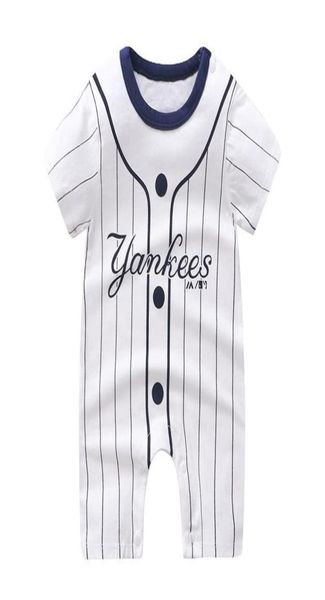 

jumpsuits baby baseball bodysuits 2021 summer clothing toddler girl jumpsuit boys onesie 01 years born clothes6948734, Blue