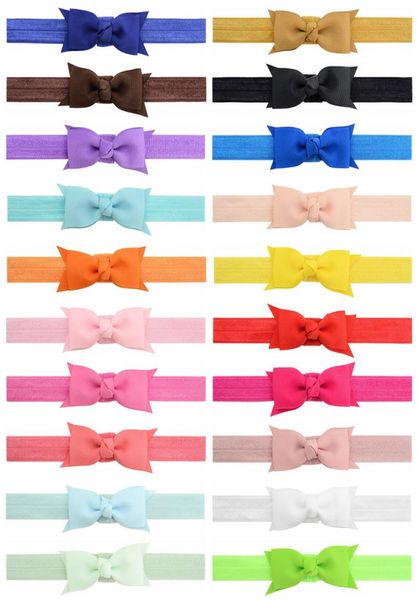 

baby headbands mini grosgrain bow head bands kids girls handmade elastic hairbands ribbon bowknot swallowtail headband children ha7593100, Slivery;white