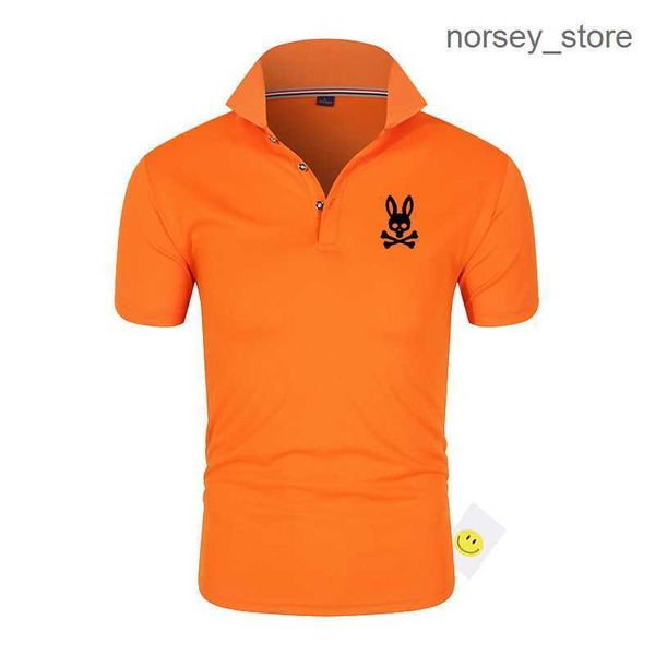 

summer new golf fashion ghost rabbit print men's polo shirt short sleeve psycho bunny t-shirt cortez 1ewe, White;black