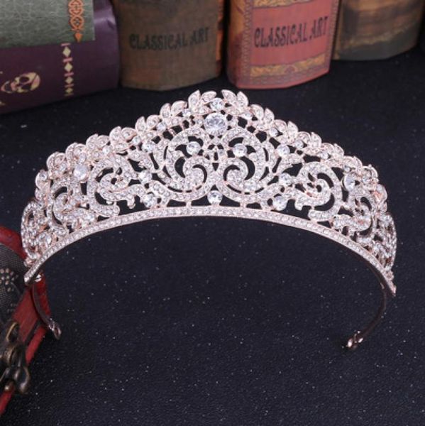 

2019 explosion models bride silver wedding crown tiara bridal wedding rose gold jewelry into the store to choose more styl4306025