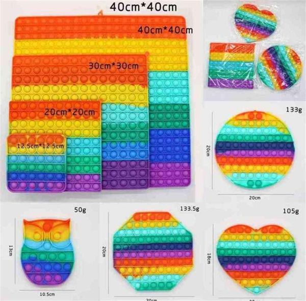 

pop 40cm 30cm 20cm big giant large-size toy push bubble pop-its rainbow bubber poppers board sensory toys stress relief puzzle finger4578392