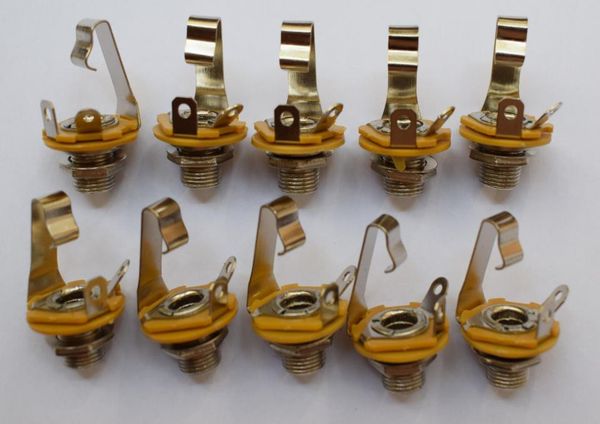 

10pcs electric guitar socket switchcraft 14635mm input output jack replacement parts3349837