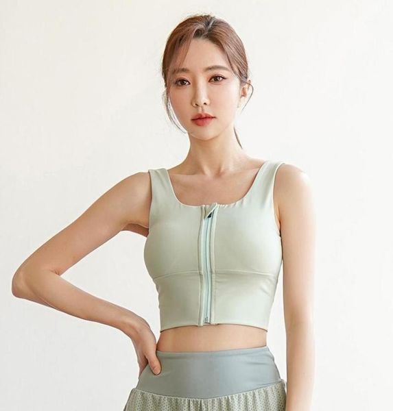 

plus size m4xl sports bras with zipper shockproof push up beauty back women crop high stretchy nylon brassiers vests yoga out8859953