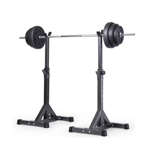 

new2pcs adjustable rack standard solid steel squat stands barbell5436038