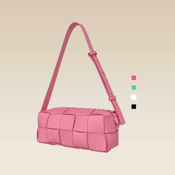

cowhide mini woven small bag matching girls' shoulder underarm pillow bag