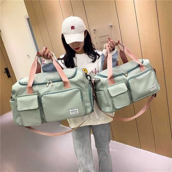 

duffle hand luggage travel bag waterproof sports s fitness yoga gym large capacity weekend for women bolsas 202211z5x6