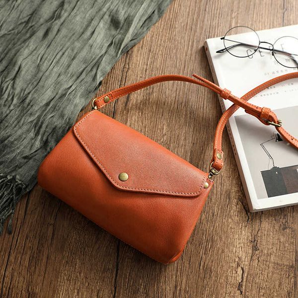 

layer cowhide handmade bag wax leather women's leather bag crossbody bag