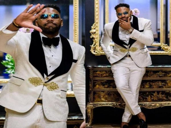 

wedding men suits 3 pieces floral print mens suit designer slim fit one button peak notch lapel groom tuxedo prom party blazer coa5653717, Black;gray