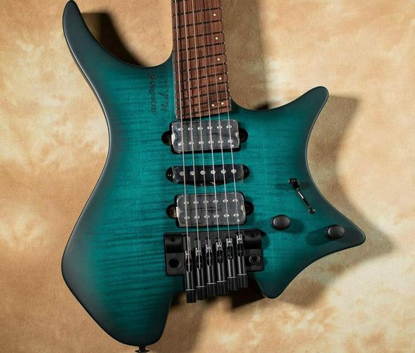 

boden fusion 6 neck through trans teal electric guitar0129299042
