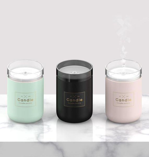 

280ml candle humidifier ultrasonic air humidifier light usb essential oil diffuser car purifier aroma anion mist maker health care9392526