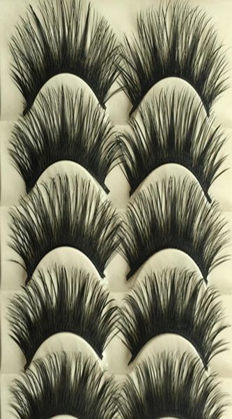 

5 pairs natural fake eye lashes extra long thick cross false eyelashes handmade natural long individual lashes6518715