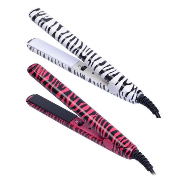 

magic hair iron striped mini ceramic straight hair straight plate plate portable electric splint splint bangs99334636487663, Black