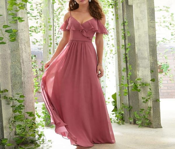 

off shoulder pink wedding party evening chiffon skirt bridesmaid long dresses for women8460335, White;pink