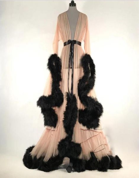 

new winter faux fur lady sleepwear women bathrobe sheer nightgown wraps robe prom bridesmaid shawl7837244, White