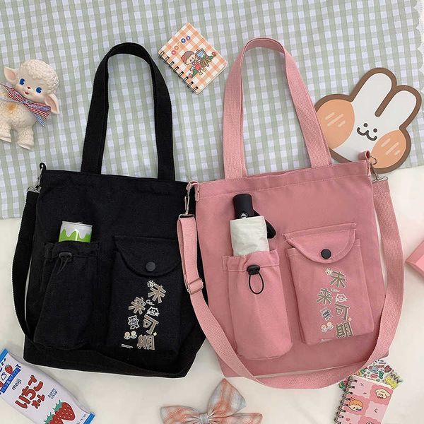 

canvas bag women new large capacity single shoulder messenger bag printed handbag