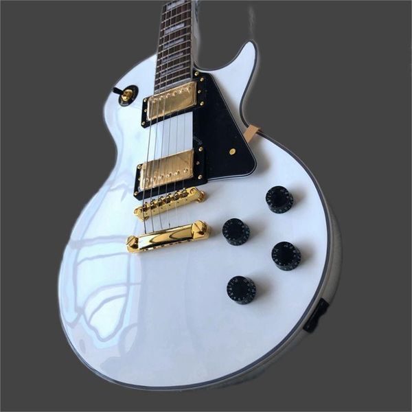 

custom lp electric guitar, white mahogany body, imported eco-friendly paint, stock including express