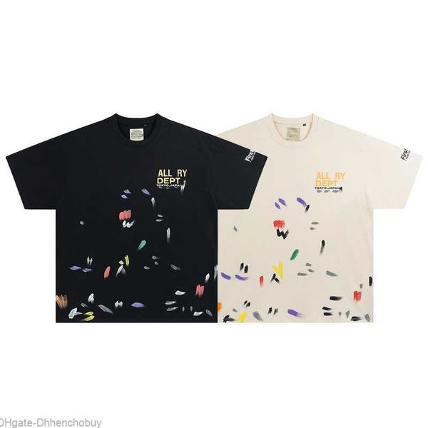

designer tshirt men t shirt limited edition couples tees street wear summer fashion brand shirt splash-ink letter print short sleeve casual, White;black