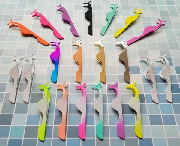 

stainless steel eyelash applicators curler custom private label false lash tweezers9196698