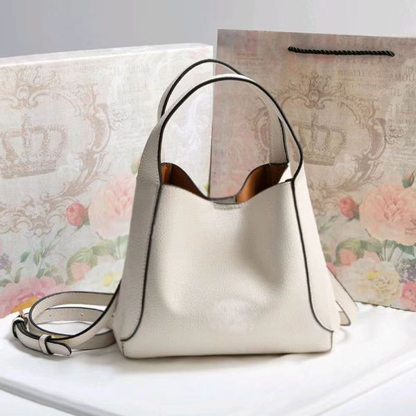 

small bucket bag women's leather advanced 2023 new bag vegetable basket women's bag niche handbag one shoulder messenger bag