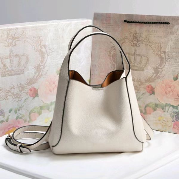 

Small Bucket Bag Women's Leather Advanced 2023 New Bag Vegetable Basket Women's Bag Niche Handbag One Shoulder Messenger Bag