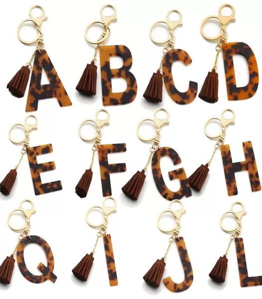 

letter keychain whole trendy initial alphabet leopard letter key chain accessories tassel keychain bag hanging decoration1840356, Blue