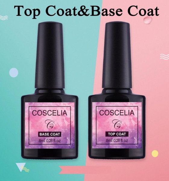 

coscelia soak off gel lacquer professional 8ml gel polish base coat and coat varnishes primer nail art uv nail polish lgzl5371618, Red;pink