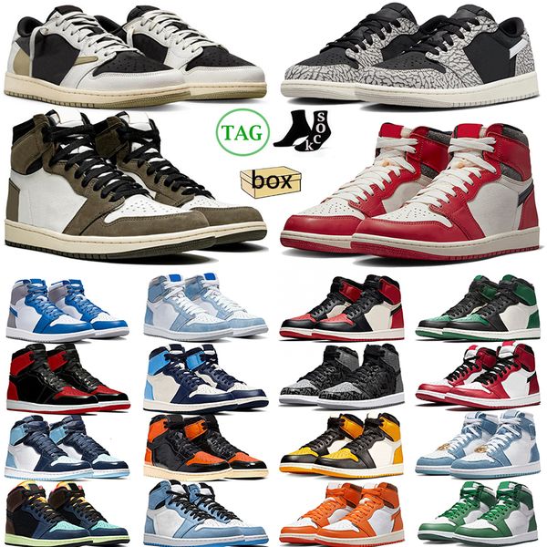 

with box basketball shoes black cement phantom reverse mocha olive lost and found starfish cactus jack denim outdoor sports trainers sneaker