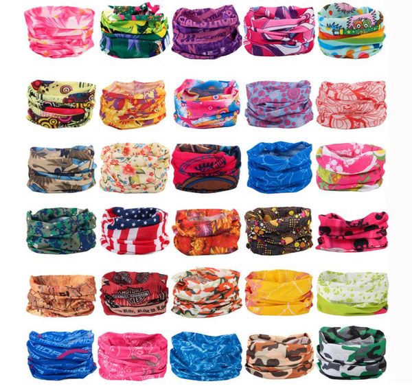 

bandanas scarves multifunctional outdoor cycling masks scarf magic turban sunscreen hair band riding cap multi styles z06783468222, Red;brown