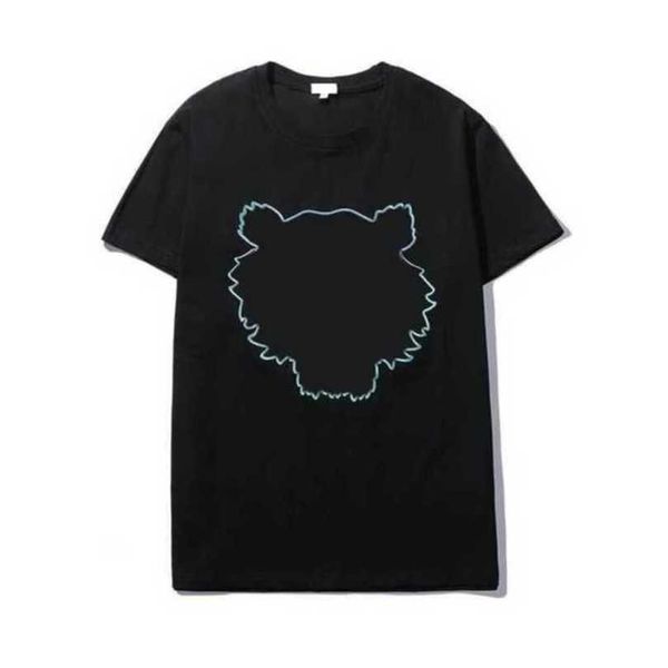 

womens designer t shirt kenzo mens tshirt summer streetwear short sleeve tiger head embroidery with letters printing loose tees trendvtpt, White