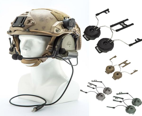 

outdoor tactical fast helmet accessory side rail arc headset hanging bracket adapter airsoft paintball shooting7309522