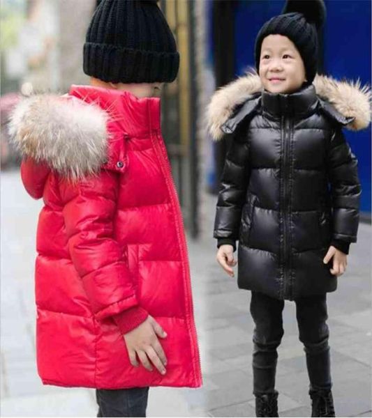 

ywstt boys girls real raccoon fur collar quilted waterproof duck down jacket outwear kids winter warm snow coat 2109037883826, Blue;gray