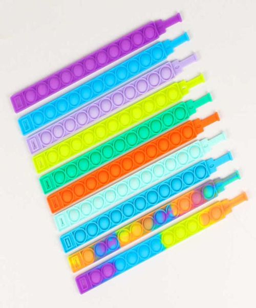 

decompression pop finger toys bracelet puzzle press finger stress wristband push bubble silicone bracelet sensory ring favor g695ixv5211045