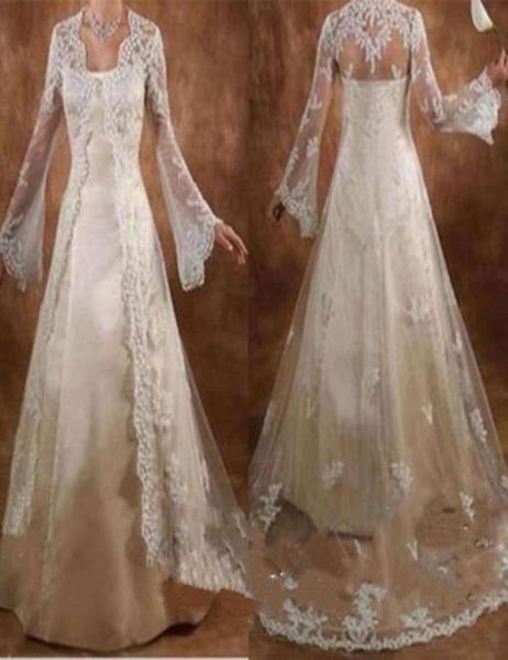 

real picture luxury wedding jackets custom open front long sleeves lace with appliques bridal bolero jacket shawl white ivory1149237