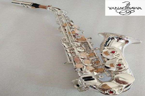 

new japan soprano sax bb tune silver plated curved saxophone yanagisawa s901musical instrument with mouthpiece or children4428374