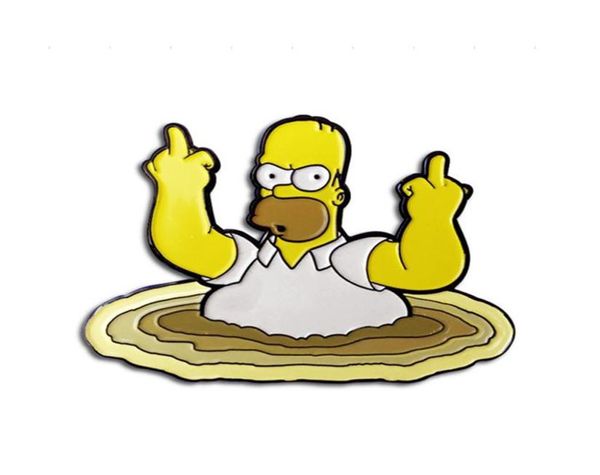 

the simpson escape the vortex enamel broocheses frappuccino escape lapel pin badge for women kids gift2457697, Blue