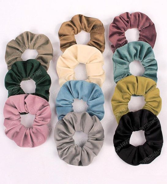 

fashion suede scrunchie elastic hair bands women girls ponytail hair rope ties simple autumn and winter eur scrunchy hair accessor7222332, Slivery;white