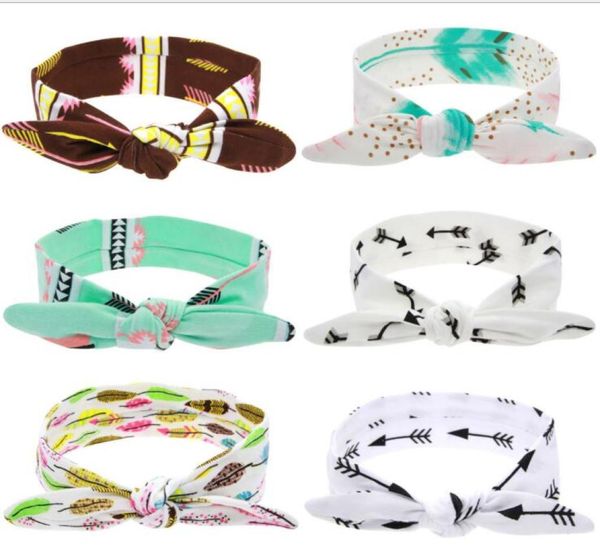 

whole baby headbands soft knot bow hair bands turban boy girl soft headwrap bandanas bunny ear flower headwear9251661, Slivery;white