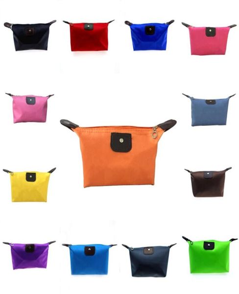

13 color dumpling makeup bag solid color polyester cosmetic bag around soft portable korean version make up bag9636210