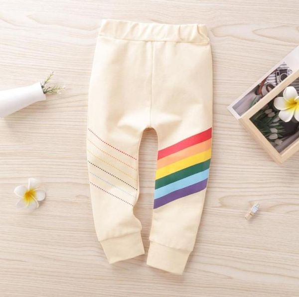 

trousers kids boys rainbow striped high elastic waist long pants for summer fall beigeroyal blue 29 years2521495