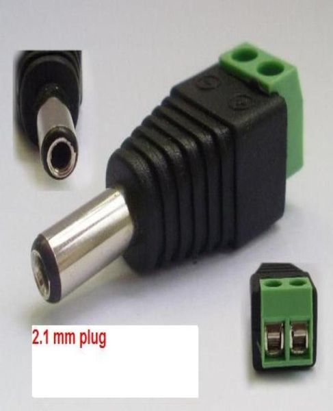 

5521mm male cctv utp power plug jack socket adapter cable dcac 2 camera video balun connector8290225