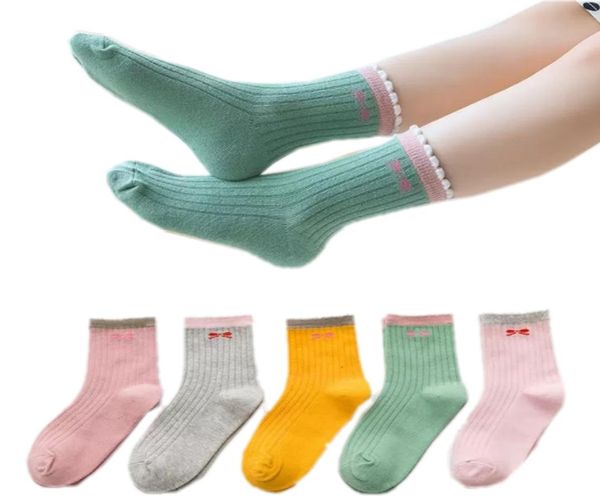 

kids breathable cotton socks baby toddler boy girls autumn winter spring warm trend cartoon sock for 112 years children multi col6980890, Pink;yellow