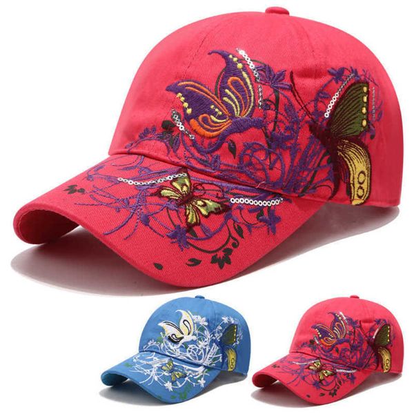 

designer caps korean embroidered baseball hat butterfly duck cap tongue sequin lip print tidal women's sun shield hats, Silver