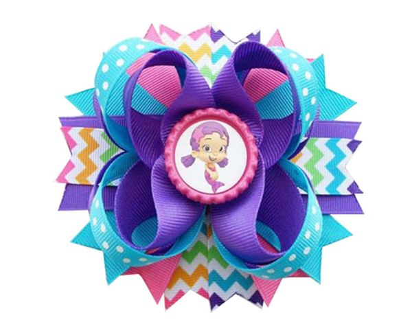 

5pcs bubble hair bow princess hair bows birthday party boutique stacked hair accessories6076302, Slivery;white