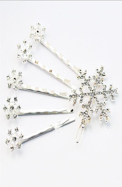 

fashion silvery blue snowflake hair pins set rhinestone girls hairs clips pin girl student hairpins accessories hairclip barrettes2492540, Slivery;white