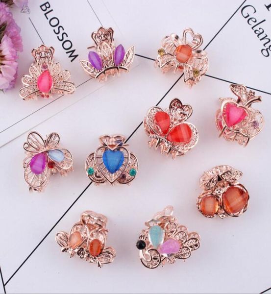 

hair ornaments claw headwear accessories imitation crystal metal hair claws clip for women girls crown fashion hair claw 9099803, Slivery;white